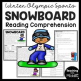 Snowboard Reading Comprehension Worksheet Winter Olympics 