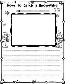 Snowday Freebies {How to Catch A Snowflake} by First Grade Fever by ...