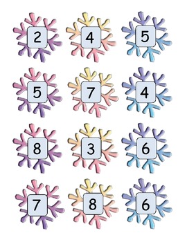 Snowflake Addition File Folder Game by Creative Learning Fun | TPT