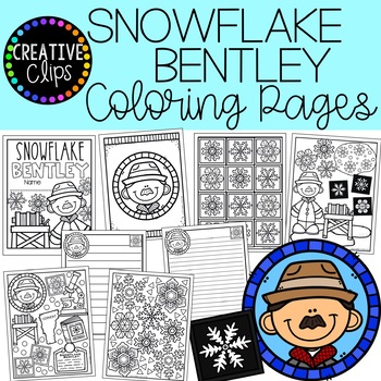 Preview of Snowflake Bentley Coloring Pages (+writing papers) {Winter Coloring Pages}