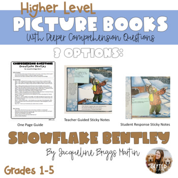 Preview of Snowflake Bentley - Higher Level Comprehension Questions - Gifted/Advanced