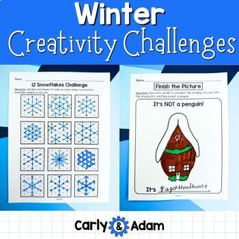 Preview of Snowflake Bentley Read Aloud Winter Creativity Challenges and Activities