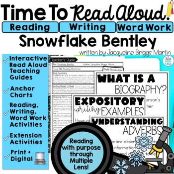 Preview of Snowflake Bentley Winter February Read Aloud Reading Activities Biography