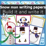 Snowman winter writing papers {Winter Coloring Pages} buil
