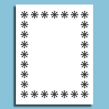 snowflake page border clip art