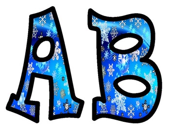Preview of Snowflake Bulletin Board Letters