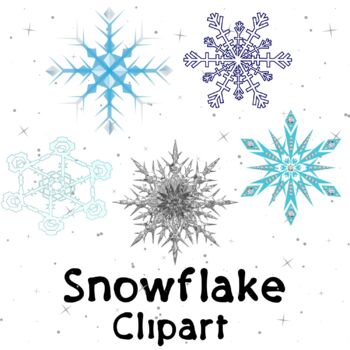 Preview of Snowflake Clipart for Winter Lesson Plans