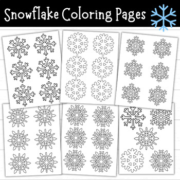 Preview of Snowflake Coloring Pages