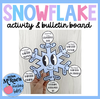Snowflake Math Craft Bulletin Board First Day Back From Winter Break Writing