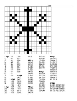 Preview of Snowflake Cross-Number Puzzle