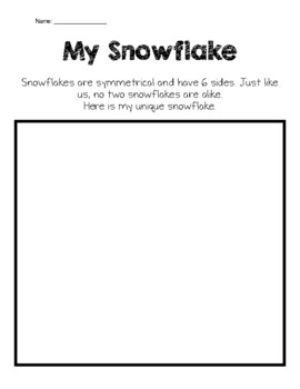 Snowflake Drawing by Engage Teach Repeat | TPT