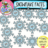 Snowflake Faces: Winter Clipart {DobiBee Designs}