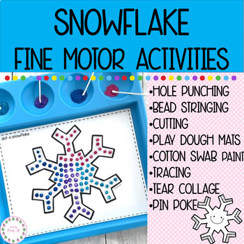 Preview of Snowflake Fine Motor Activities for PreK and Preschool