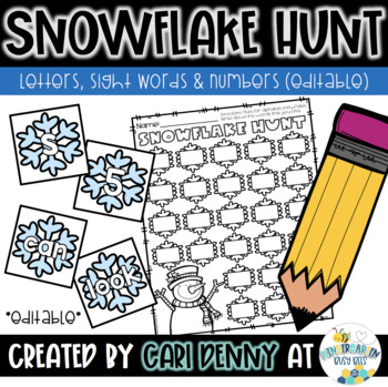 Preview of Snowflake Hunt (editable)