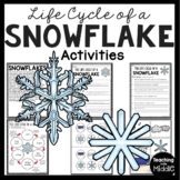 Snowflake Life Cycle Activities and Worksheets Winter Snow