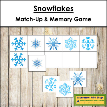 Preview of Snowflakes Match-Up and Memory Game (Visual Discrimination & Recall Skills)