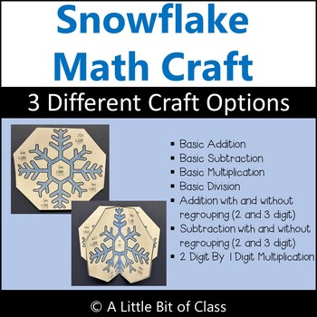 Preview of Snowflake Math Craft | Winter Math Craft 