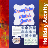 Snowflake Memory Match Game