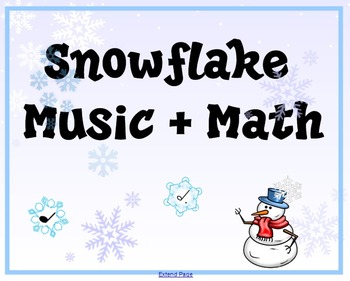Preview of Snowflake Music Math SMARTBoard Activity
