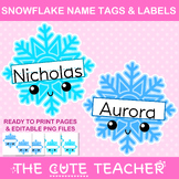 Snowflake Name Tags - Christmas Printable Winter Classroom Labels