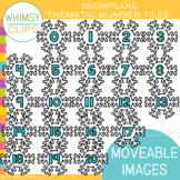 Snowflake Number Tile Clip Art {MOVEABLE IMAGES}