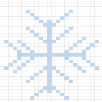 Preview of Snowflake Pixel Art (Excel)