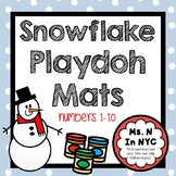 Snowflake Playdoh Mats- Numbers 1-10 (January)