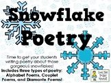 Snowflake Poetry - Writing Alphabet, Couplet, and Diamante Poetry