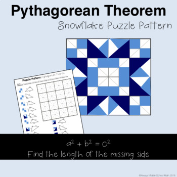 Pythagorean Theorem (Find Missing Side Length) Color Mystery Pattern