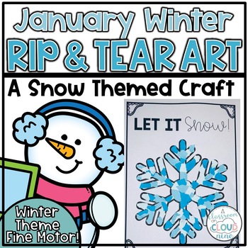 Preview of Snowflake Rip and Tear Craft {Winter Craft and Fine Motor}