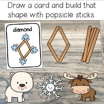 Craft Stick Shapes Building Activity for Preschool - Pre-K Pages
