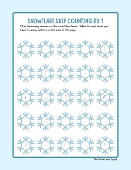 Preview of Snowflake Skip Counting Worksheets