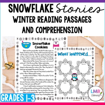 Preview of Snowflake Stories: Winter Reading Passages with Comprehension 