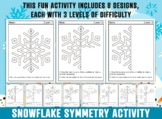 Snowflake Symmetry Activity, Snowflake Art/Math Symmetry, 