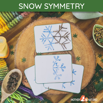 Preview of Snowflake Symmetry Cards | Winter Symmetry Cards | Nature Symmetry Cards