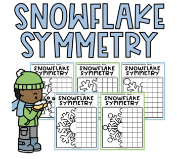 Preview of Snowflake Symmetry Winter Geometry Worksheets