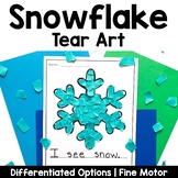 Snowflake Tear Art Craft | Winter Craft | Fine Motor