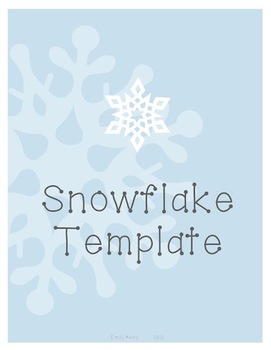Preview of Snowflake Template (Fold and Cut Activity)