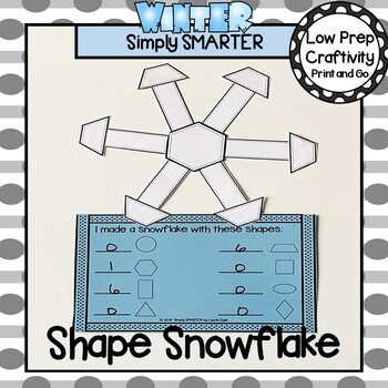 Preview of Snowflake Themed Cut and Paste Shape Math Craftivity