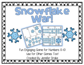 ❄ Cover the Snowflake - Winter Math Number Games for Kindergarten