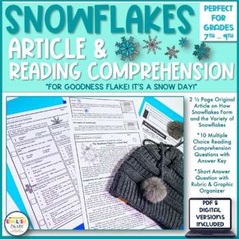 Preview of Snowflake, Winter Article & Reading Comprehension