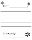 Snowflake Winter Letter Template Printable