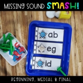 Snowflake Winter Missing Sound CVC SMASH Cards - Morning W