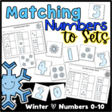 Snowflake Winter Number Matching Center 0-10