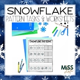 Snowflake Winter Pattern Strips Activity and Worksheets