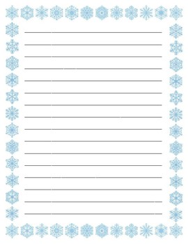Snowflake Writing Paper by Elkine Irwin | TPT