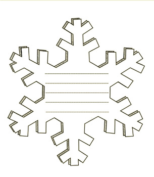 Snowflake Writing Template by Inventive Ink TPT