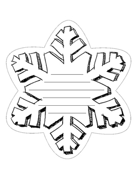 Snowflake Writing Template by Katerina s TpT Store TPT