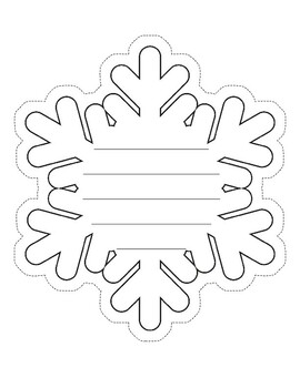 Preview of Snowflake Writing Template - 4 Design