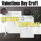 Snowflake cutting template - Kirigami heart - Valentines d